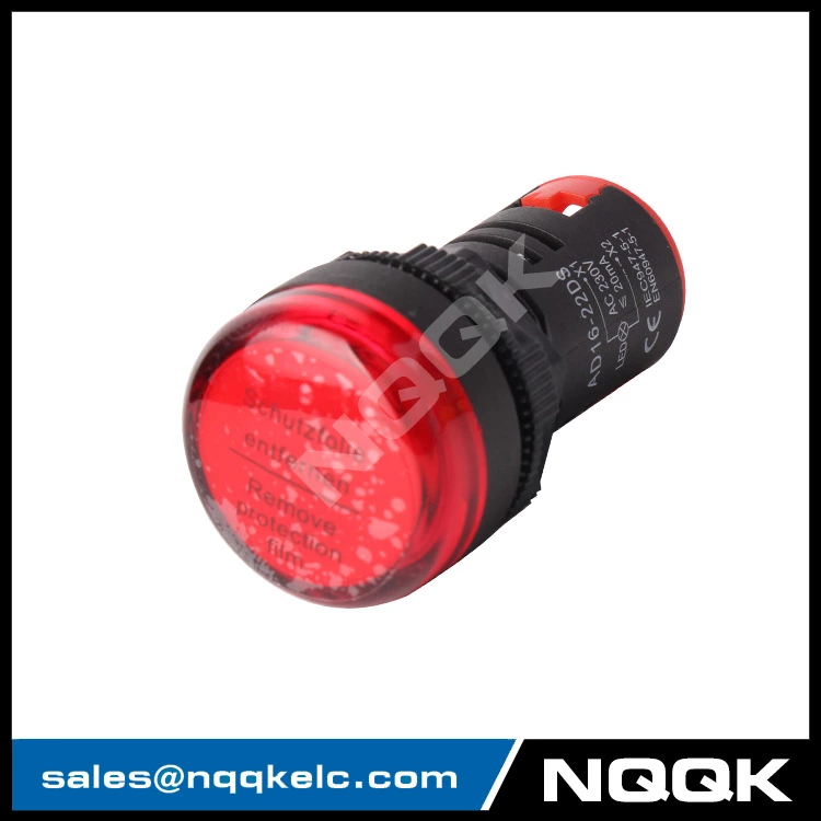 AD16-22W/N 22mm 220V AC DC White Green Red Yellow Blue Connect Ground Indicator
