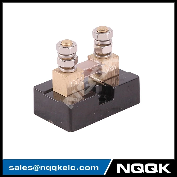 USA type 100A 50mV DC current Manganin shunt resistor with base