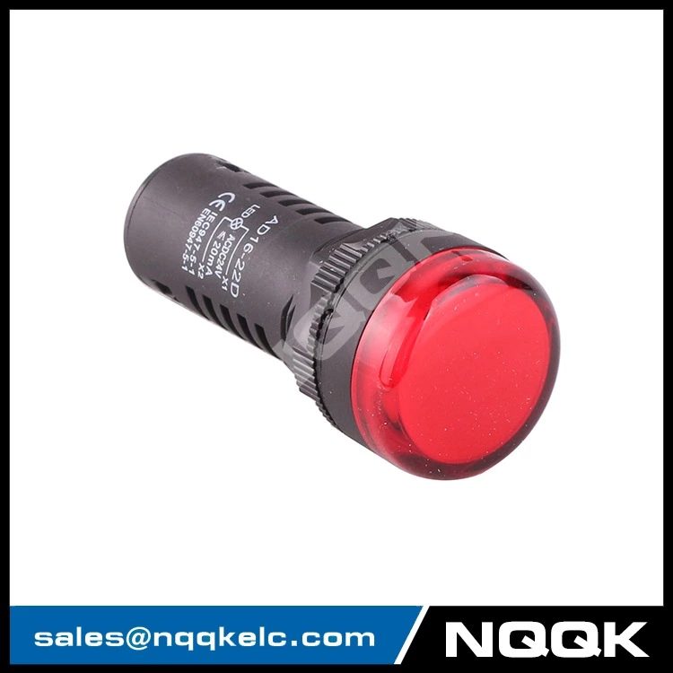 AD16-22D 22mm 12V 24V 110V 220V red LED Lighting head Signal Indicator lamp