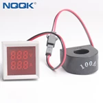 22mm 100A 50~500V AC White Green Red Yellow Blue Square LED Indicator Digital Voltmeter Ammeter