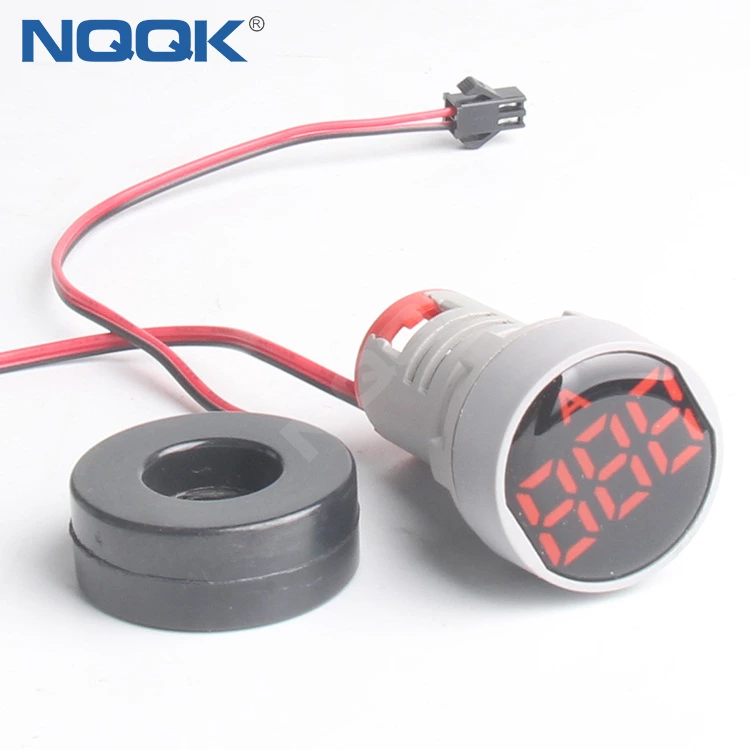 22mm 100A AC Red Yellow Blue Green White Single Phase LED Indicator Digital Current Ammeter Meter