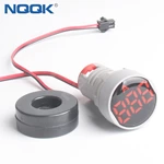 22mm 100A AC Red Yellow Blue Green White Single Phase LED Indicator Digital Current Ammeter Meter