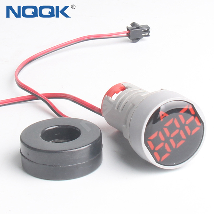 22mm 100A AC Red Yellow Blue Green White Single Phase LED Indicator Digital Current Ammeter Meter