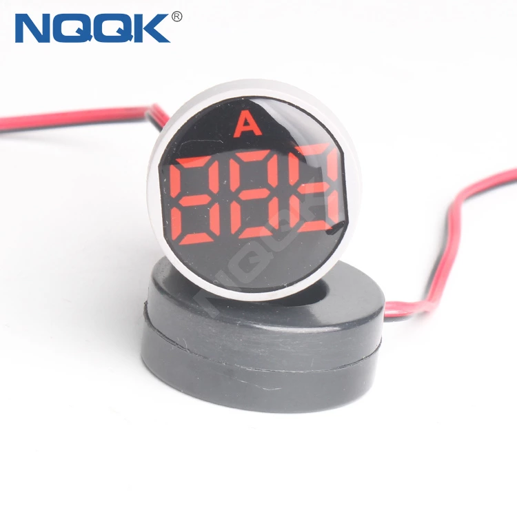 22mm 100A AC Red Yellow Blue Green White Single Phase LED Indicator Digital Current Ammeter Meter