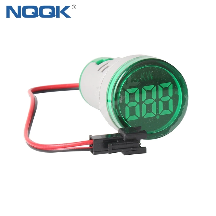 22mm 220VAC 26KW 380VAC 45KW Red Green LED Digital Indicator Lamp Power Meter