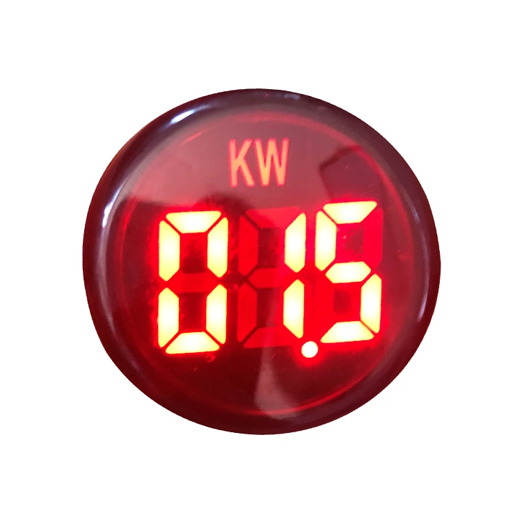 22mm 220VAC 26KW 380VAC 45KW Red Green LED Digital Indicator Lamp Power Meter
