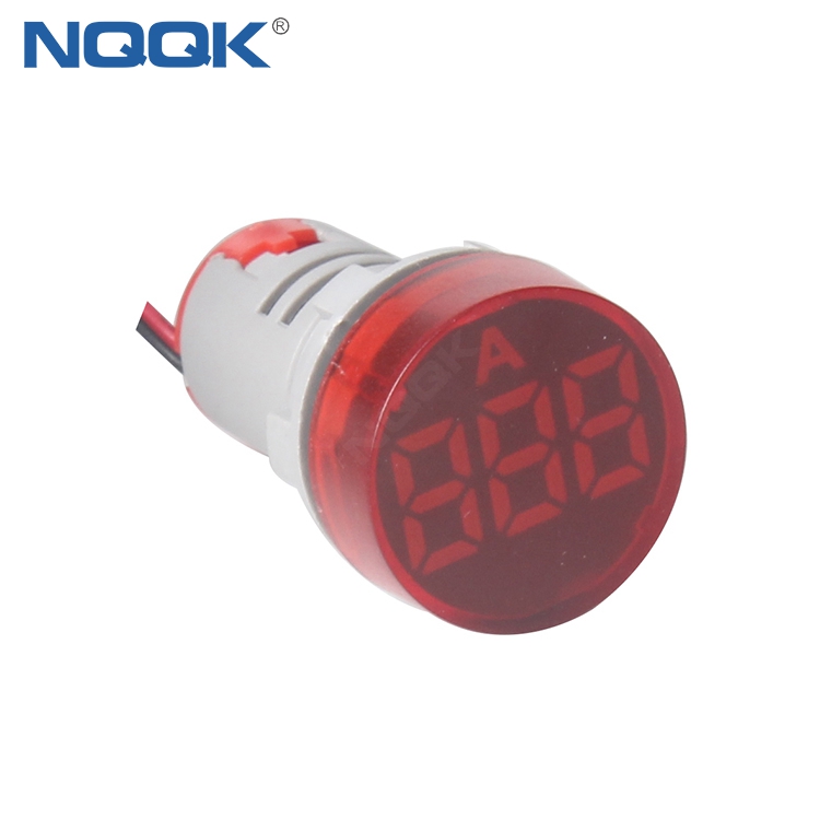 22mm 100A AC RED Single Phase LED Indicator Digital Electric Current Ammeter Indicator Lamp