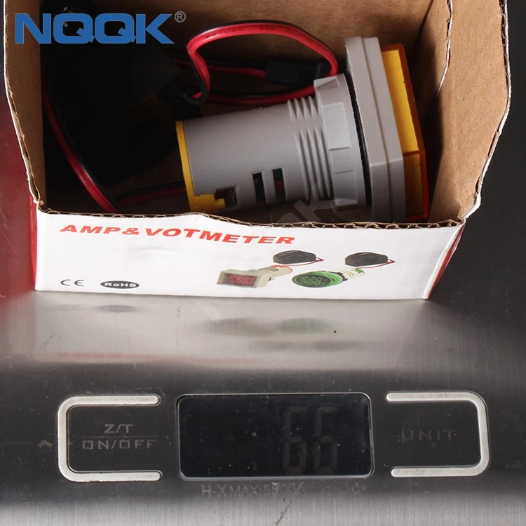 22mm Yellow Square LED Indicator Digital Voltmeter Ammeter Hz Frequency Multifunction Meter