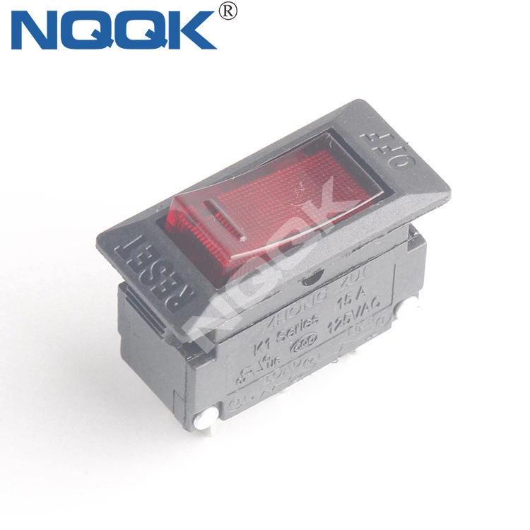 15A Overload 10A 250V over Current Protection Ship Type Switch with Light