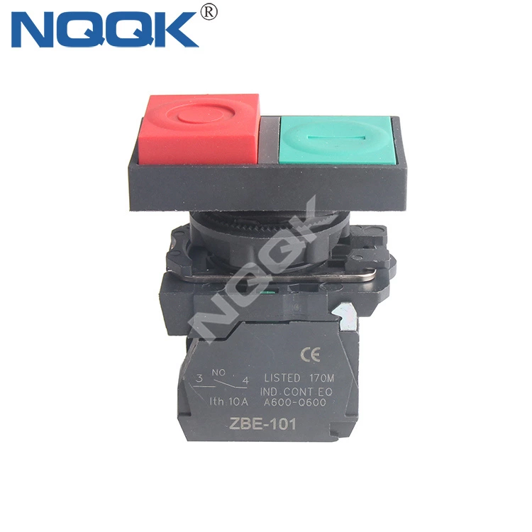 Even Button Spring Short Handle Stay Put Push Button Return Switch with Symbol Logo