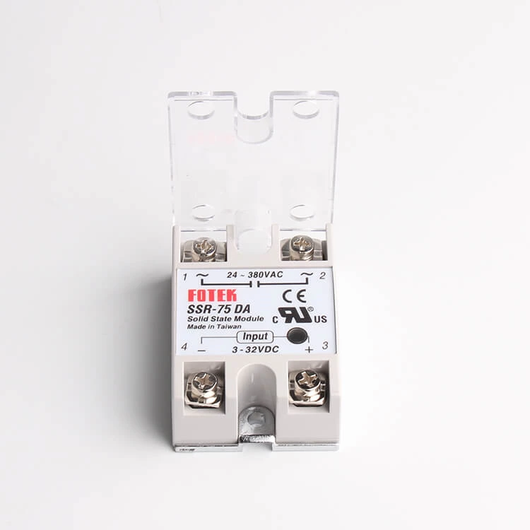 SSR-75DA 75A DC/AC Single Phase Direct Current SSR Solid State Relay