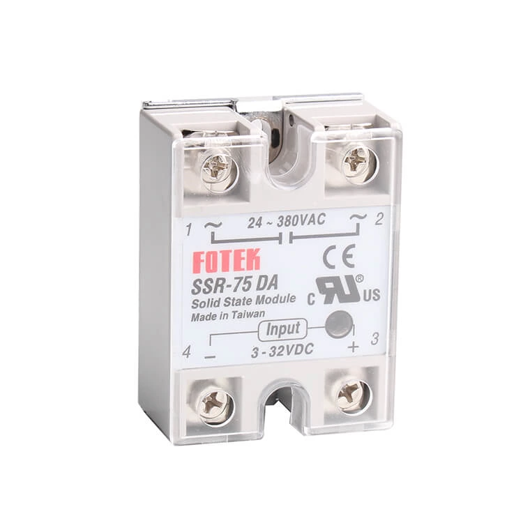 SSR-75DA 75A DC/AC Single Phase Direct Current SSR Solid State Relay