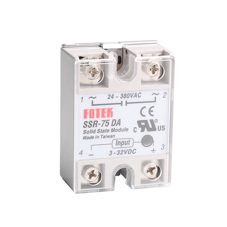 SSR-75DA 75A DC/AC Single Phase Direct Current SSR Solid State Relay