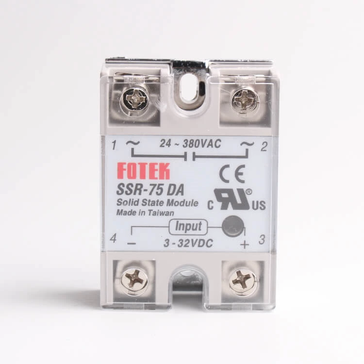 SSR-75DA 75A DC/AC Single Phase Direct Current SSR Solid State Relay