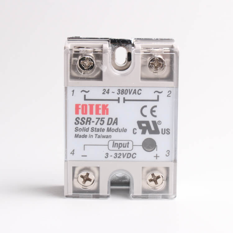 SSR-75DA 75A DC/AC Single Phase Direct Current SSR Solid State Relay