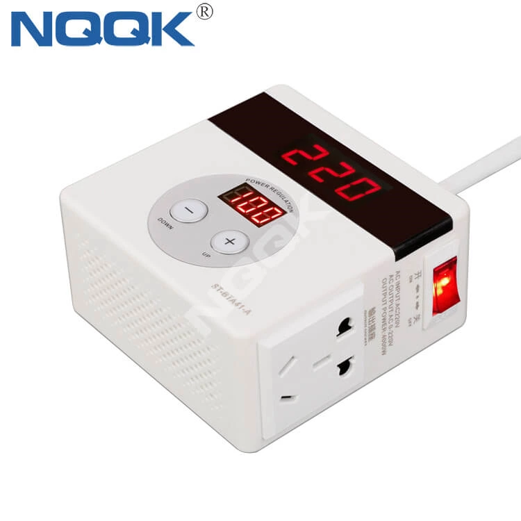 4000W PC PP Material Single Phase Electronic Digital Display SCR Voltage Regulator