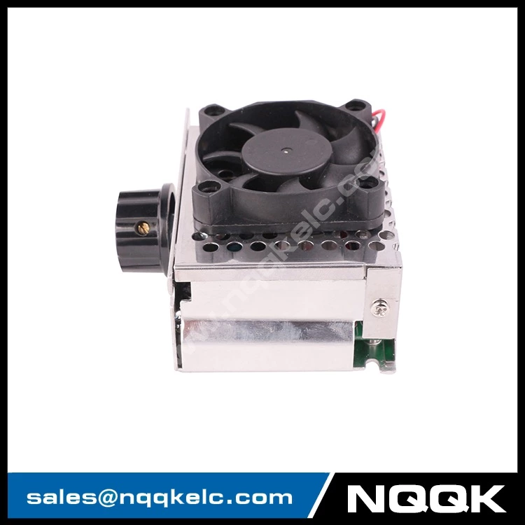 AC 220V 4000W SCR Electric Voltage Regulator Dimmer Temperature Motor Speed Controller With Fan