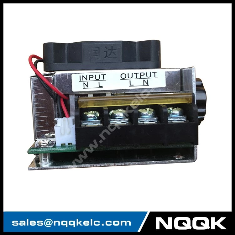 AC 220V 4000W SCR Electric Voltage Regulator Dimmer Temperature Motor Speed Controller With Fan