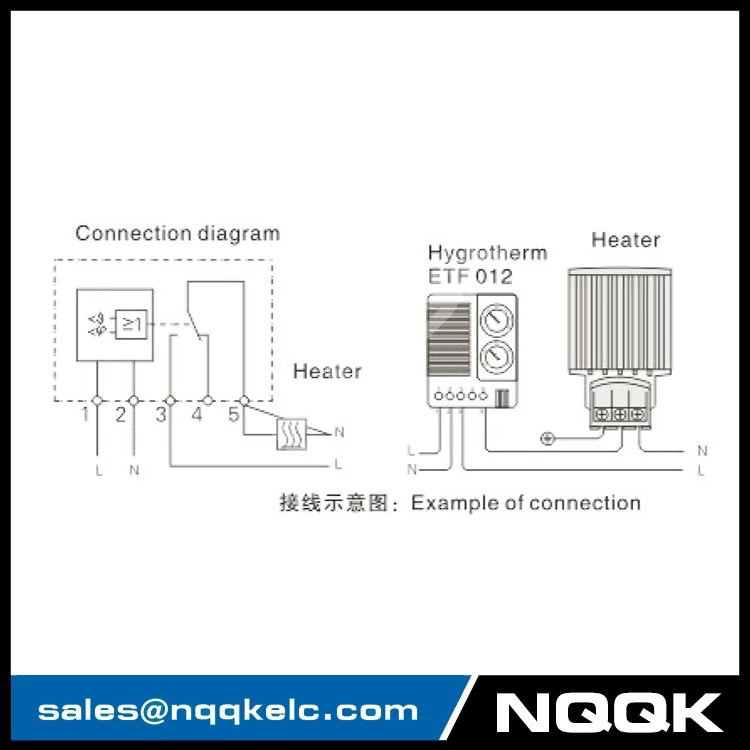 ETF012 Temperature and humidity adjustable Electronic Thermostat