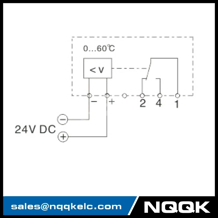 ET 011 (24VDC) High DC breaking capacity Clip fixing Electronic Thermostat