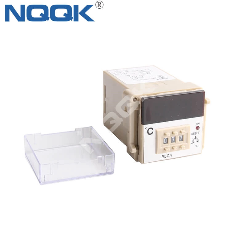 E5C4 48mm K J Mechanical Relay NO OFF Industrial Temperature Controller for Plastic / Rubber / Packing Machinery