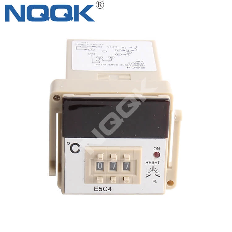 E5C4 48mm K J Mechanical Relay NO OFF Industrial Temperature Controller for Plastic / Rubber / Packing Machinery