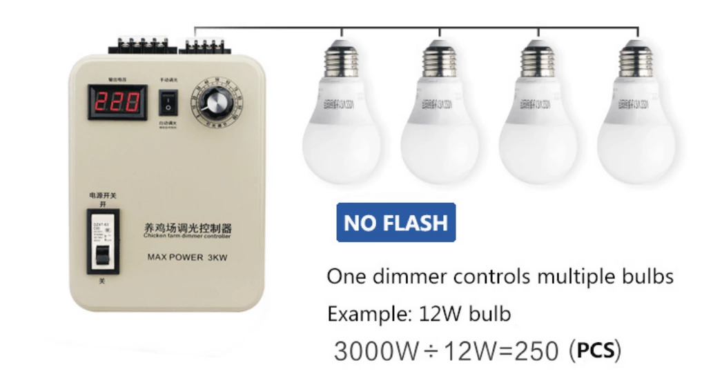 Lighting Controller LED Light Warm Light Lamp Temperature Dimmer for Chicken Farm