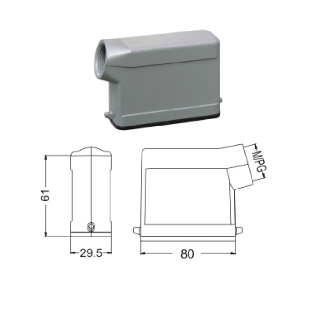 H10A Hood Housing industrial heavy duty rectangle connector