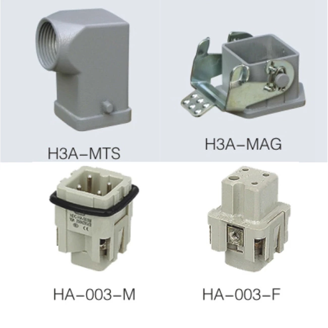 HA series 3 Poles of connector heavy duty power connector