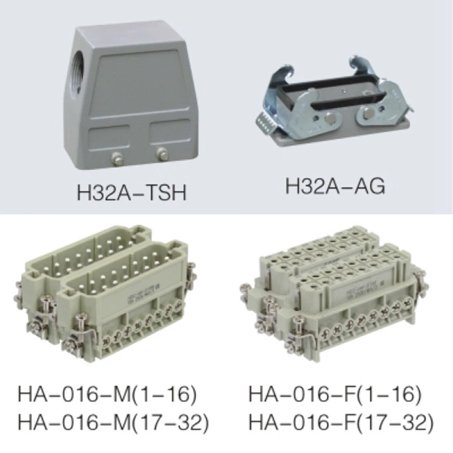 HA series 32pin heavy duty power connector for electric