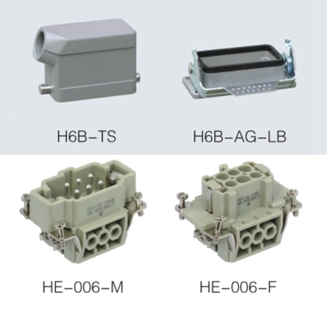 HDC-HE-006 6 Pin Poles heavy duty connector