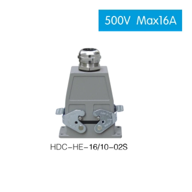 HDC HE 16/4 500V Max 16A Industrial rectangular plug socket heavy duty connector