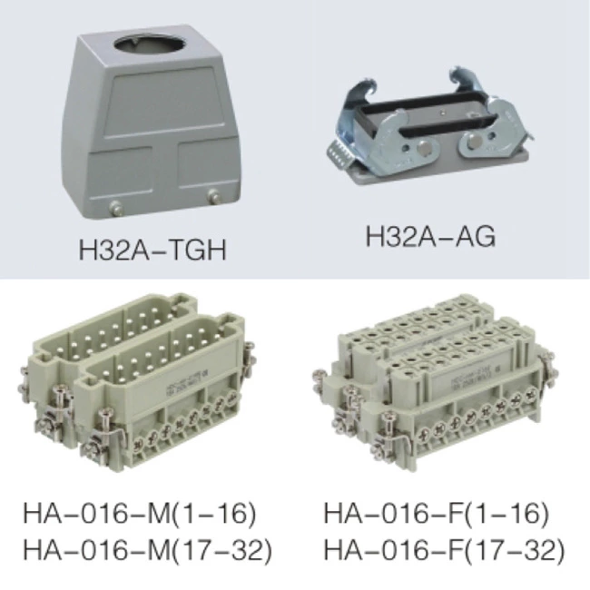 HA series 32pin heavy duty power connector for electric