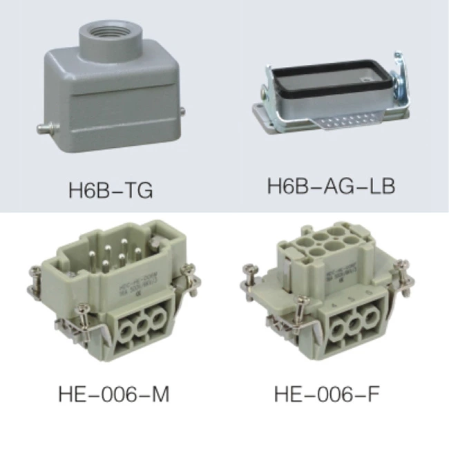 HDC-HE-006 6 Pin Poles heavy duty connector
