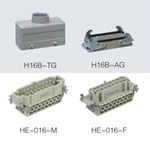 HE series 16 Poles of connector heavy duty power connector (With 1 levers)