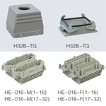 HE series 32 Poles of connector heavy duty power connector (With 1,2 levers)