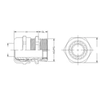 IP67 Nickel plated brass cable gland