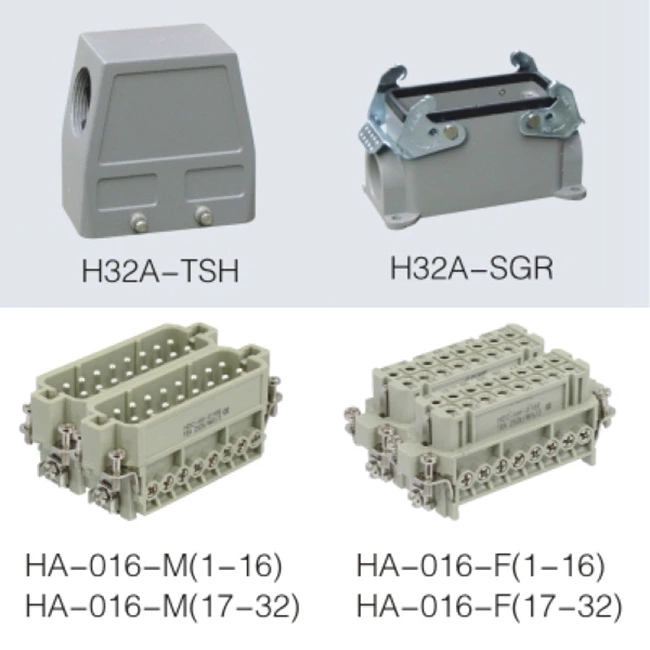 HA series 32pin heavy duty power connector for electric