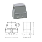 H10B Hood Housing industrial heavy duty rectangle connector