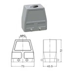 H10B Hood Housing industrial heavy duty rectangle connector