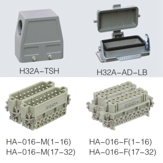 HA series 32pin heavy duty power connector for electric