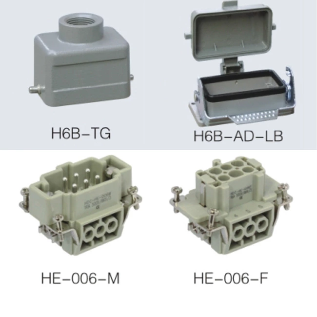 HDC-HE-006 6 Pin Poles heavy duty connector