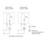 FKO 011 / FKS 011 small compact Temperature thermostat controller