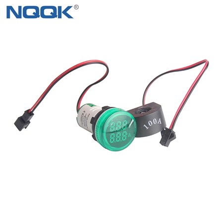 New 22MM Green AC60-500V LED Voltmeter Voltage Meter Indicator Pilot Light AM 
