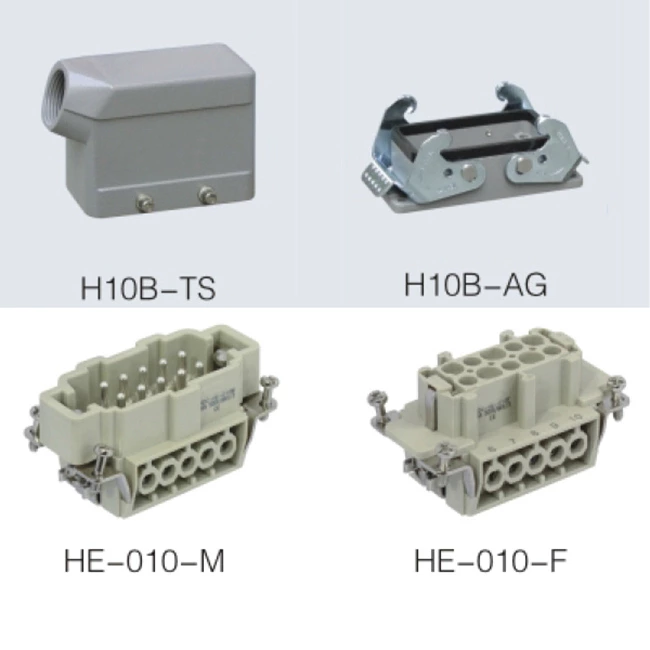 HE Series 10 Poles of Connector Heavy Duty Power Connector (with 2 Levers)