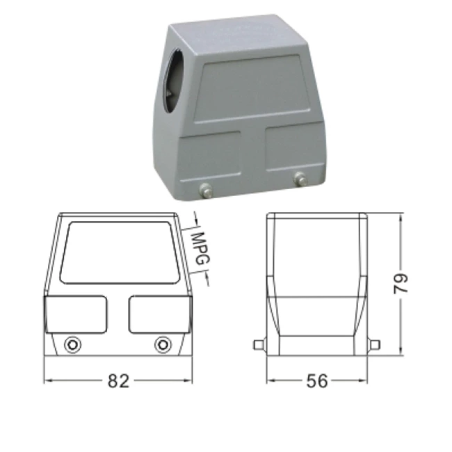 H32A Hood Housing industrial heavy duty rectangle connector