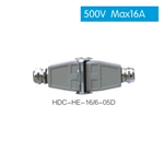 HDC HE 16/6 500V max16A Industrial rectangular plug socket heavy duty connector
