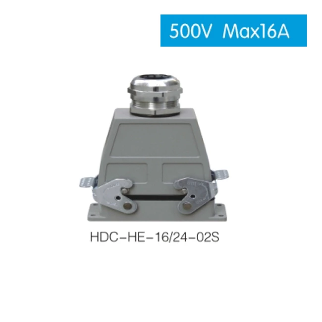 HDC HE 16/24 500V max16A Industrial rectangular plug socket heavy duty connector