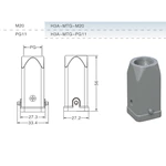 H3A Hood Housing industrial heavy duty rectangle connector