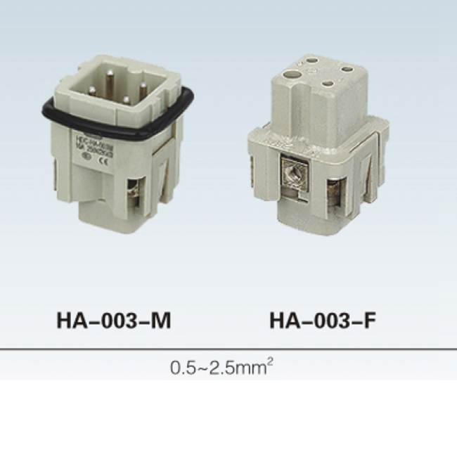 HA 3, 4, 10, 16, 32 pin Insert Series rectangular plug socket heavy duty connector